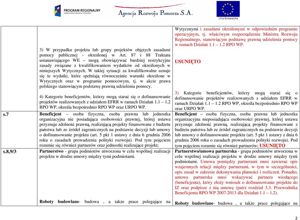 W takiej sytuacji za kwalifikowalne uznaje się te wydatki, które spełniają równocześnie warunki określone w Wytycznych oraz w programie pomocowym, tj.