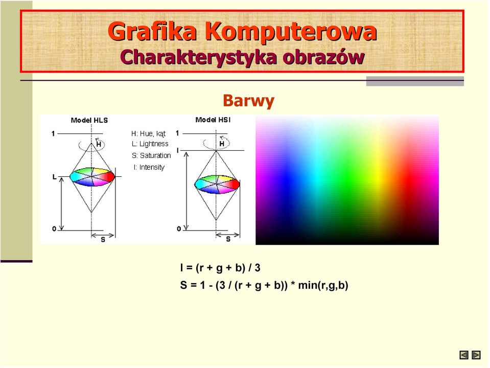 + g + b) / 3 S = 1 -