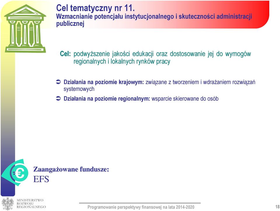 oraz dostosowanie jej do wymogów regionalnych i lokalnych rynków w pracy Działania na poziomie krajowym: związane z