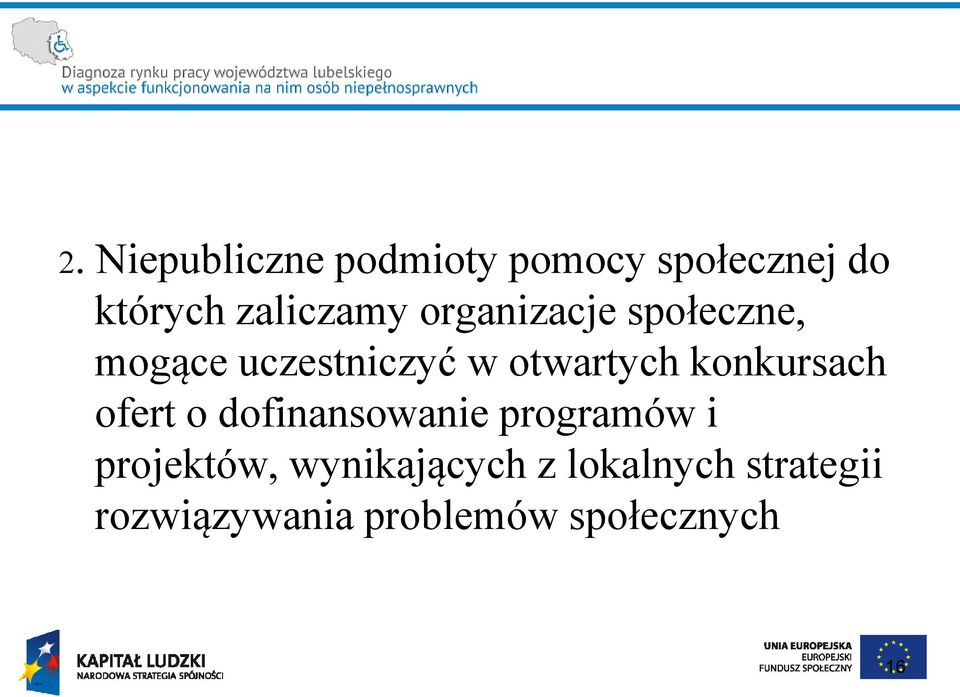 otwartych konkursach ofert o dofinansowanie programów i