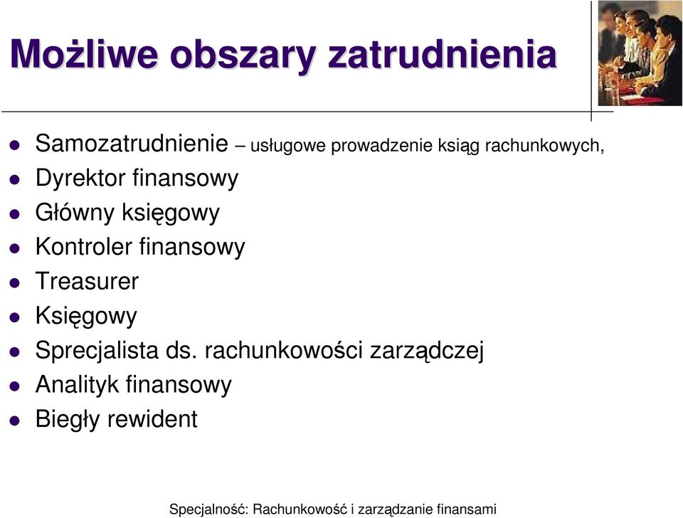 księgowy Kontroler finansowy Treasurer Księgowy