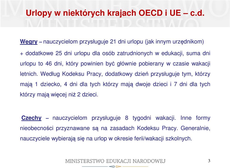 który powinien być głównie pobierany w czasie wakacji letnich.