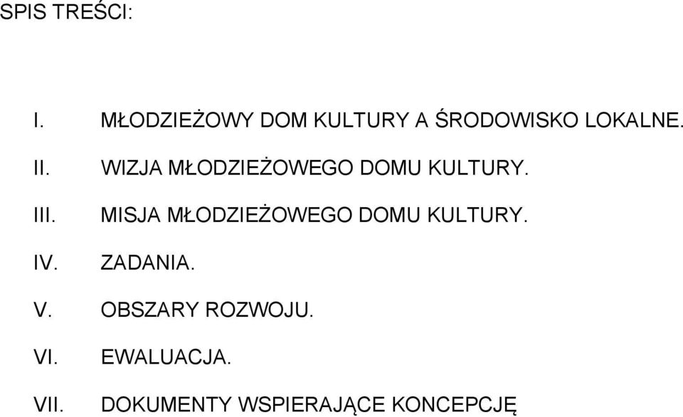 IV. WIZJA MŁODZIEŻOWEGO DOMU KULTURY.