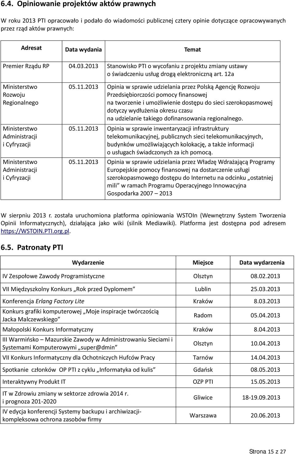 12a Ministerstwo Rozwoju Regionalnego Ministerstwo Administracji i Cyfryzacji Ministerstwo Administracji i Cyfryzacji 05.11.