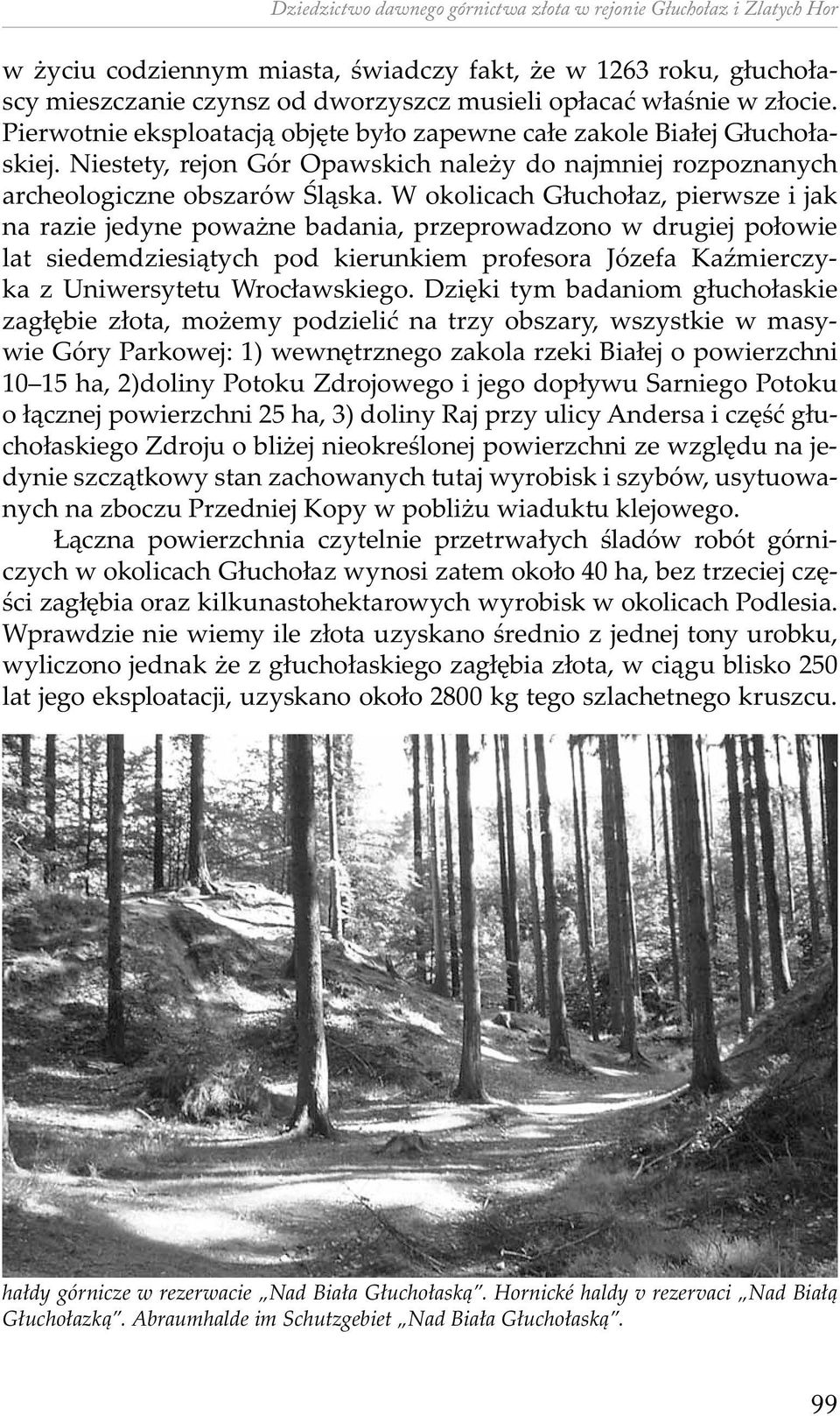 W okolicach Głuchołaz, pierwsze i jak na razie jedyne poważne badania, przeprowadzono w drugiej połowie lat siedemdziesiątych pod kierunkiem profesora Józefa Kaźmierczyka z Uniwersytetu Wrocławskiego.