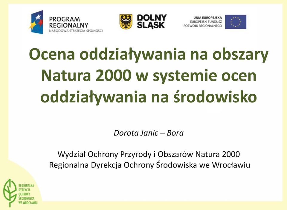 Janic Bora Wydział Ochrony Przyrody i Obszarów