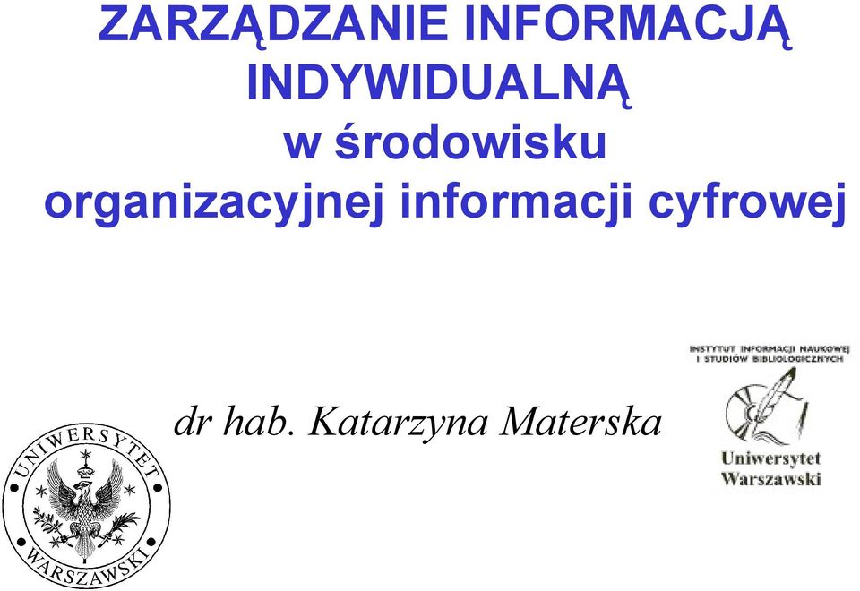 organizacyjnej informacji