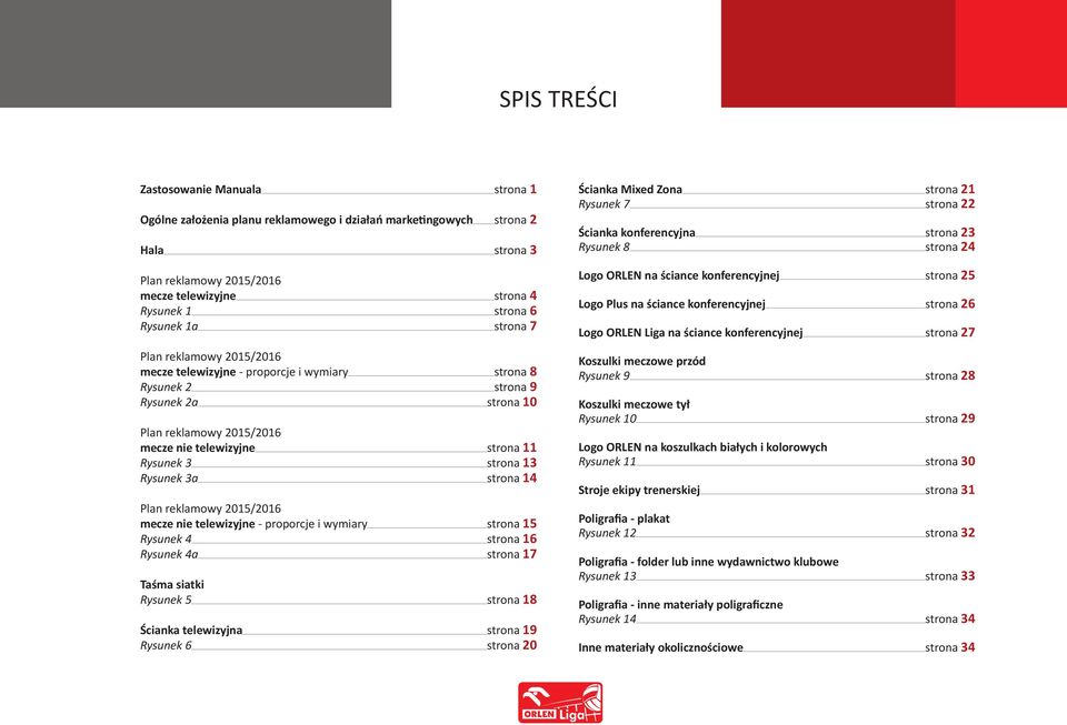 3 strona 13 Rysunek 3a strona 14 Plan reklamowy 2015/2016 mecze nie telewizyjne - proporcje i wymiary strona 15 Rysunek 4 strona 16 Rysunek 4a strona 17 Taśma siatki Rysunek 5 strona 18 Ścianka