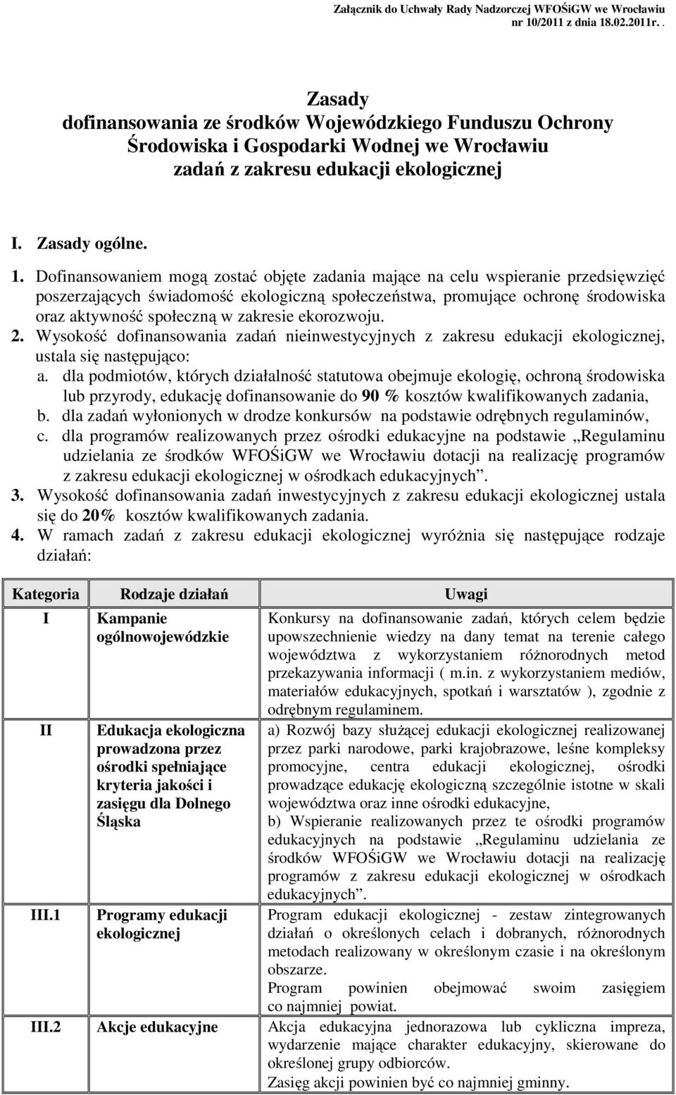 Dofinansowaniem mogą zostać objęte zadania mające na celu wspieranie przedsięwzięć poszerzających świadomość ekologiczną społeczeństwa, promujące ochronę środowiska oraz aktywność społeczną w