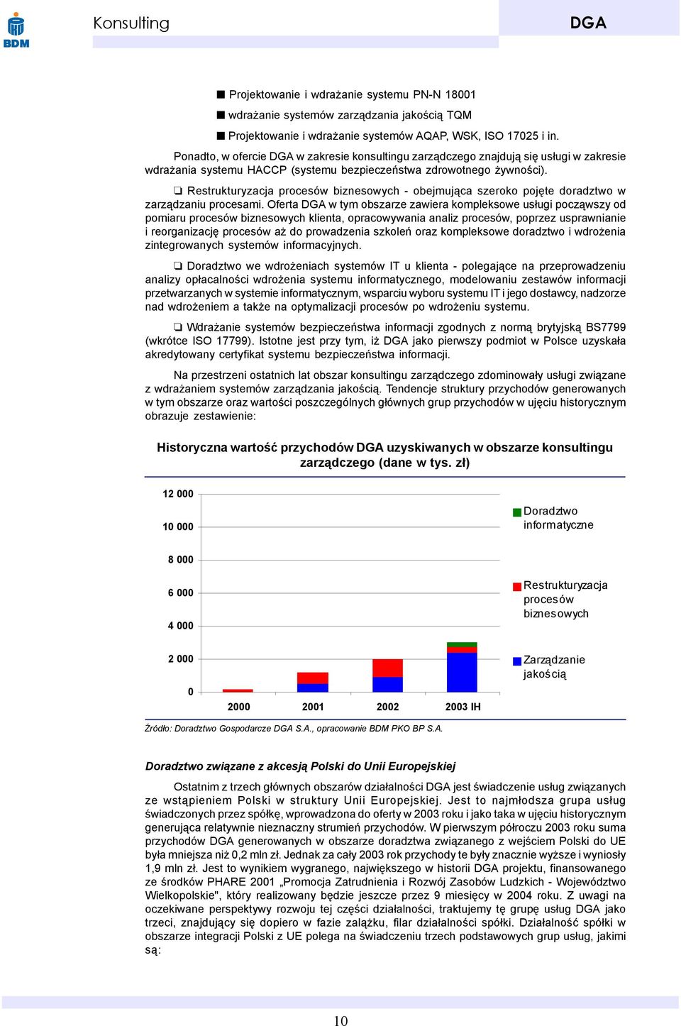 Restrukturyzacja procesów biznesowych - obejmuj¹ca szeroko pojête doradztwo w zarz¹dzaniu procesami.