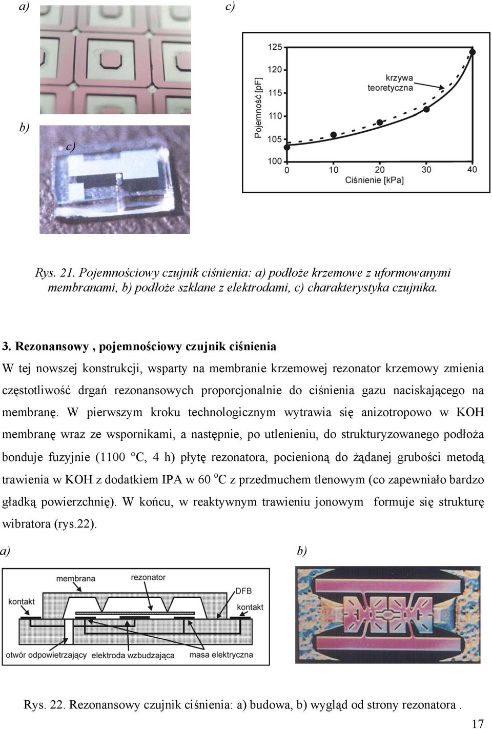 naciskającego na membranę.