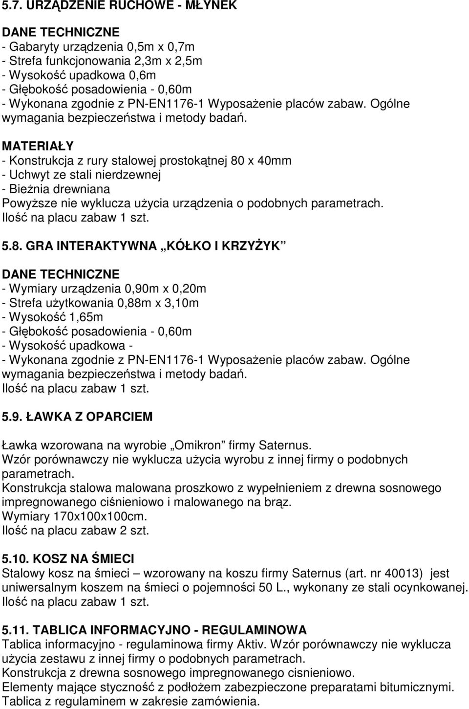 MATERIAŁY - Konstrukcja z rury stalowej prostokątnej 80