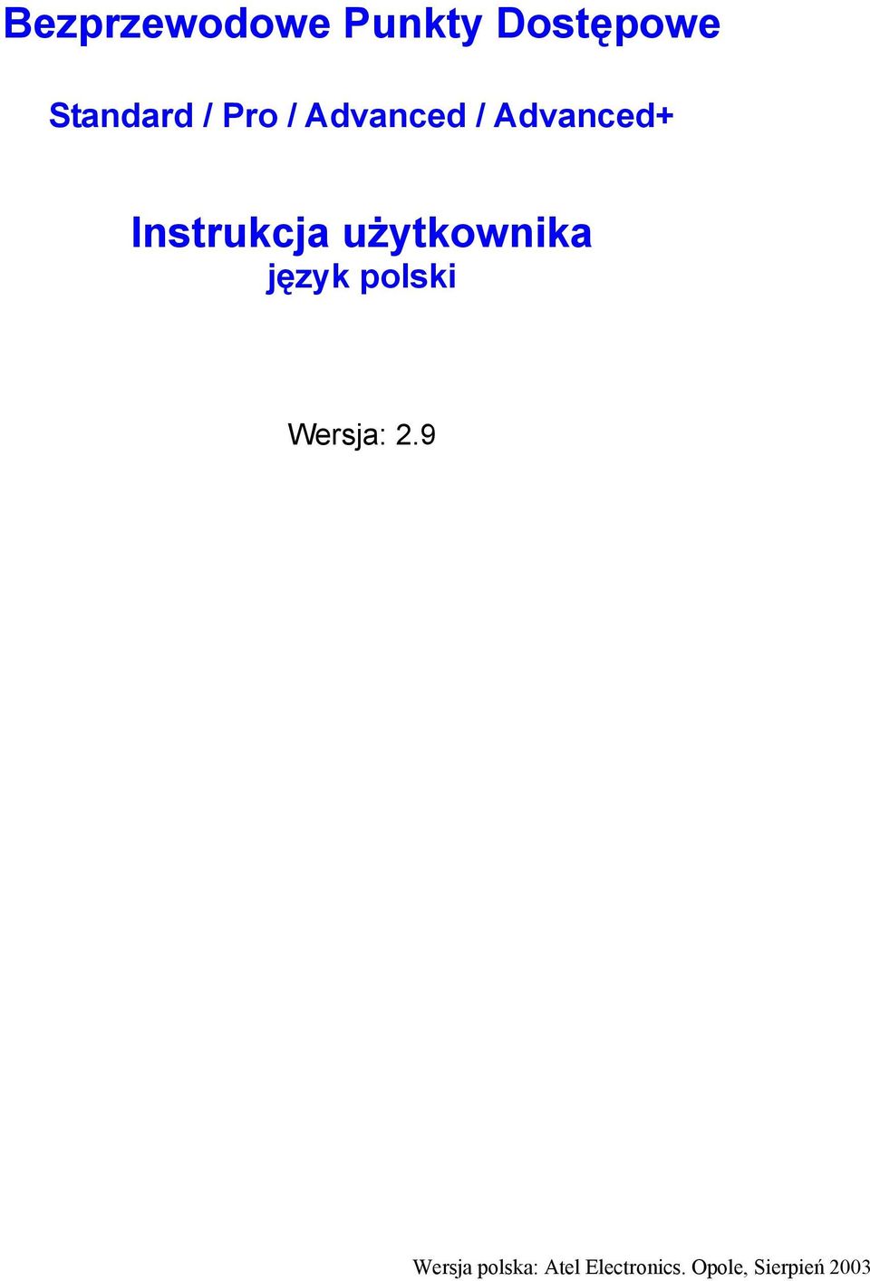 użytkownika język polski Wersja: 2.