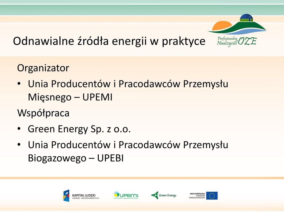 Współpraca Green Energy Sp. z o.