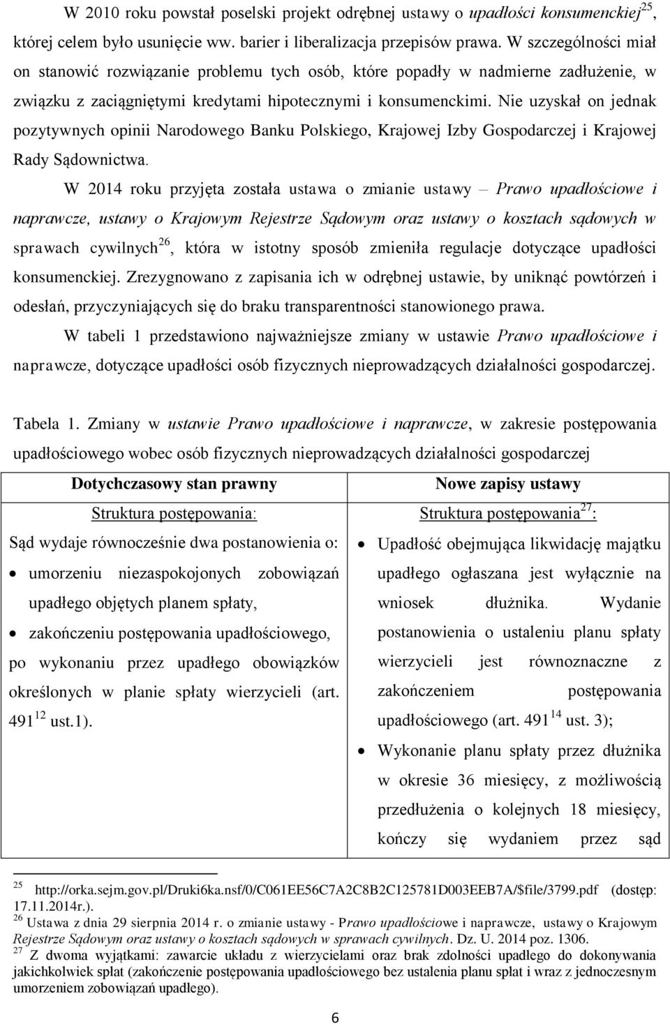 Nie uzyskał on jednak pozytywnych opinii Narodowego Banku Polskiego, Krajowej Izby Gospodarczej i Krajowej Rady Sądownictwa.