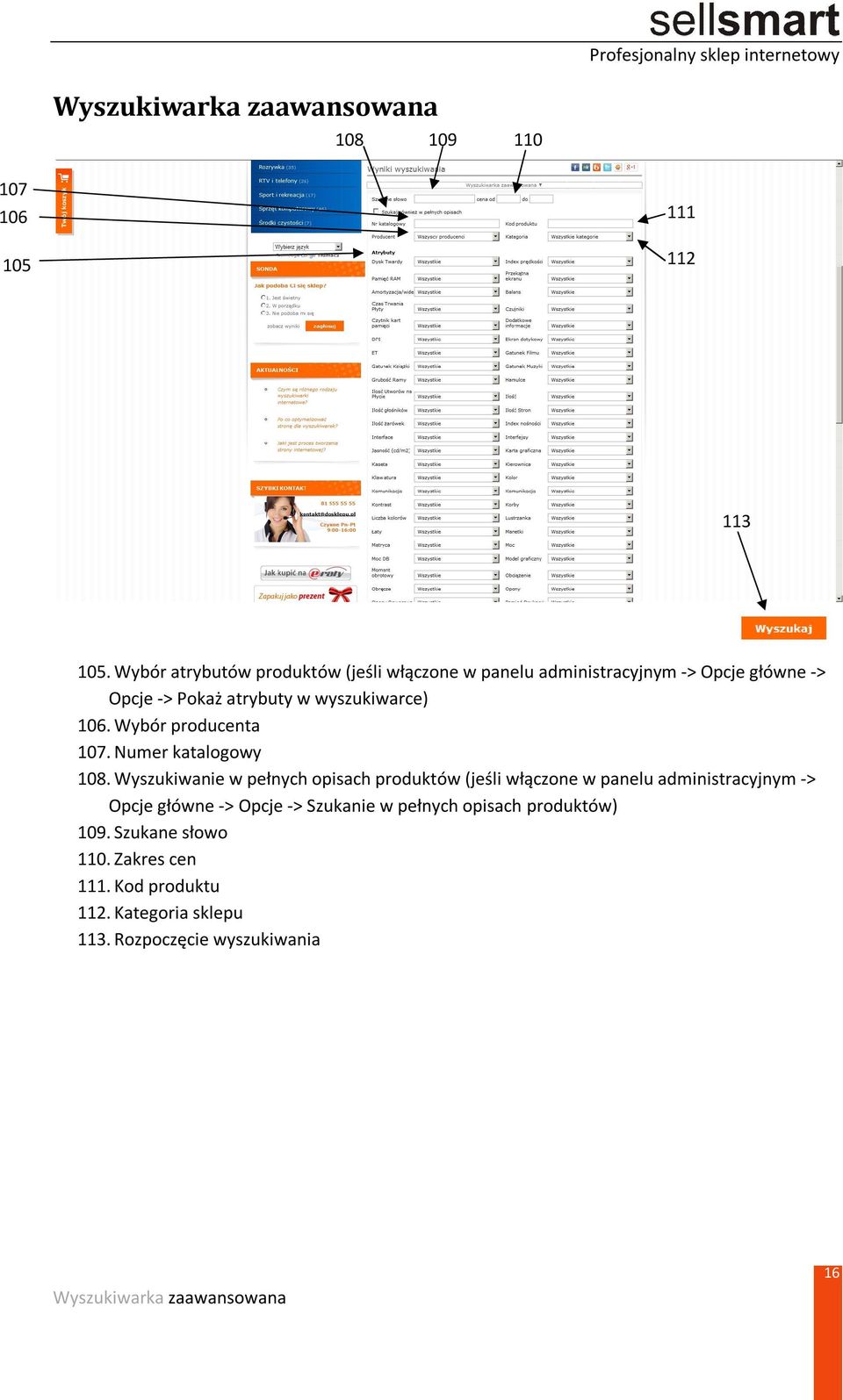 Wybór producenta 107. Numer katalogowy 108.