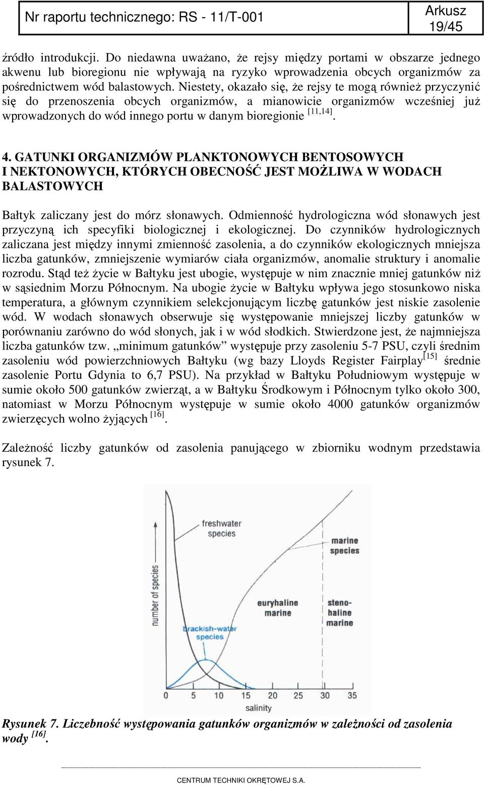 4. GATUNKI ORGANIZMÓW PLANKTONOWYCH BENTOSOWYCH I NEKTONOWYCH, KTÓRYCH OBECNOŚĆ JEST MOŻLIWA W WODACH BALASTOWYCH Bałtyk zaliczany jest do mórz słonawych.