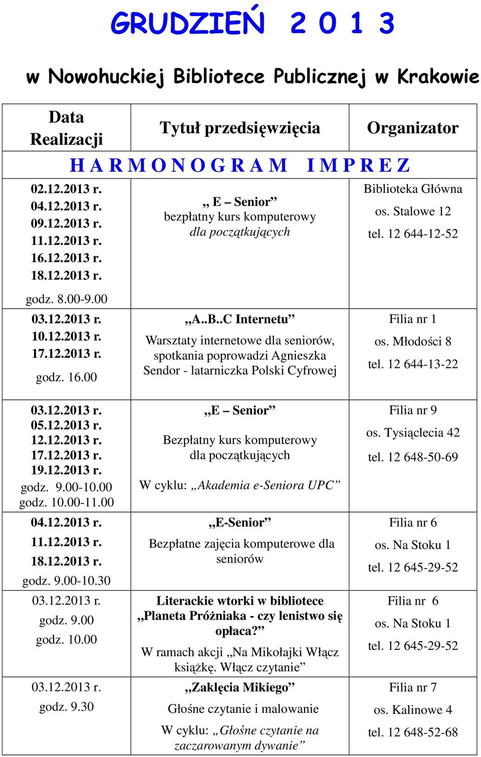 .C Internetu Warsztaty internetowe dla seniorów, spotkania poprowadzi Agnieszka Sendor - latarniczka Polski Cyfrowej I M P R E Z Organizator -10.