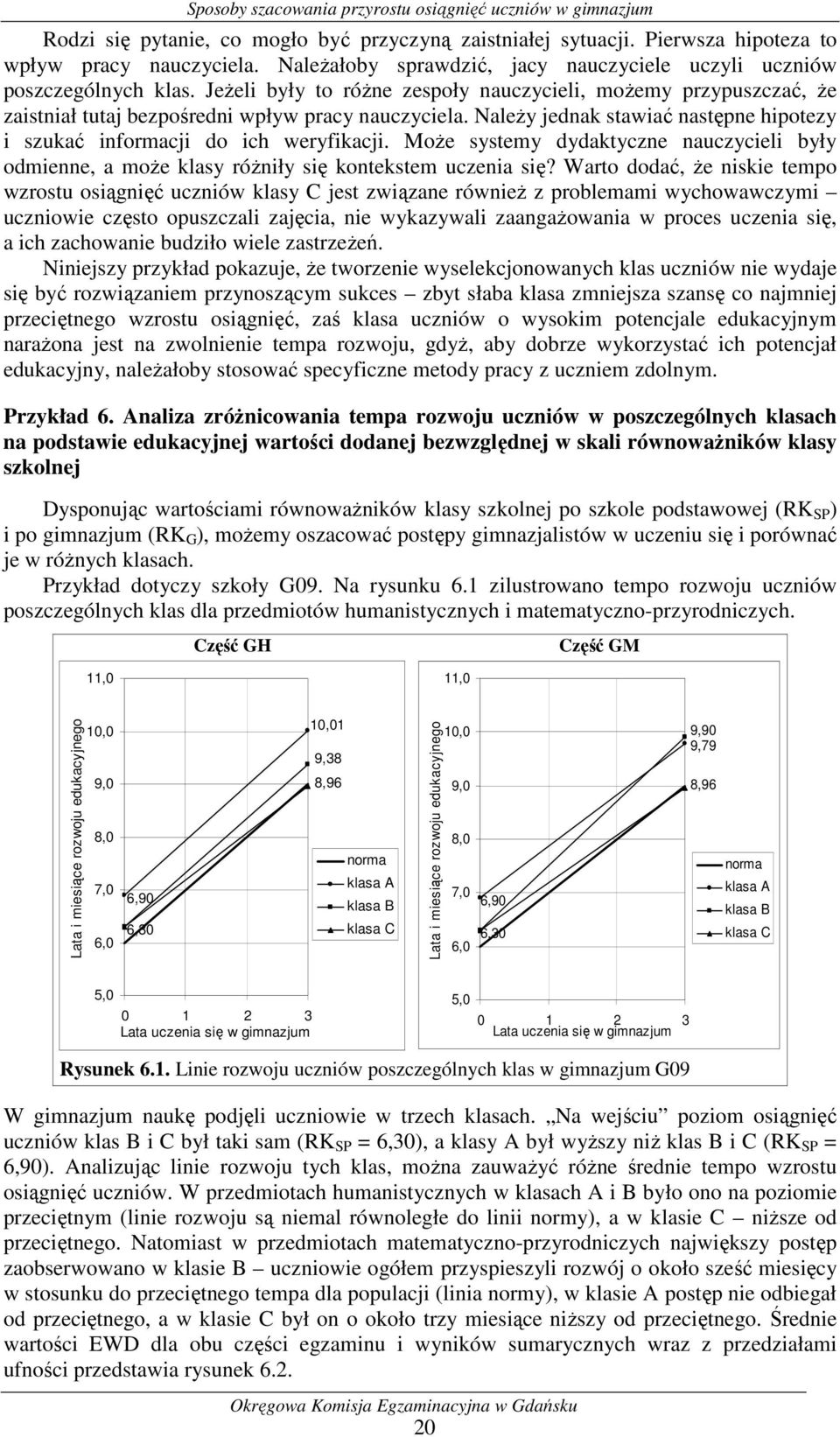 MoŜe systemy dydaktyczne nauczycieli były odmienne, a moŝe klasy róŝniły się kontekstem uczenia się?