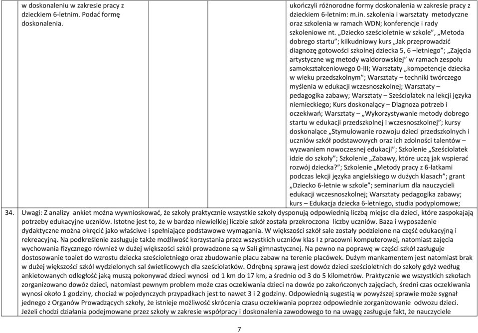 Dziecko sześcioletnie w szkole, Metoda dobrego startu ; kilkudniowy kurs Jak przeprowadzić diagnozę gotowości szkolnej dziecka 5, 6 letniego ; Zajęcia artystyczne wg metody waldorowskiej w ramach