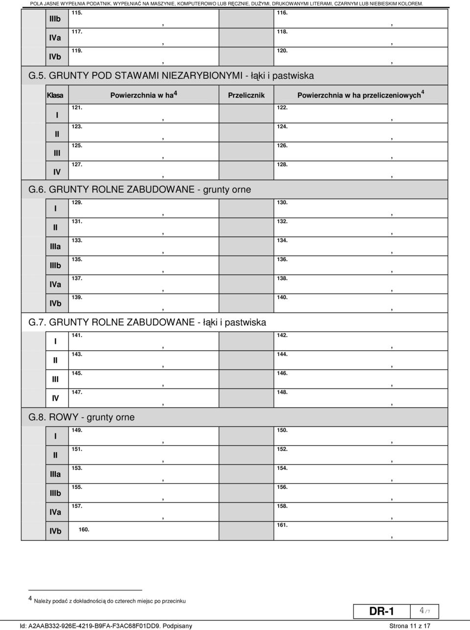 128. G.6. GRUNTY ROLNE ZABUDOWANE - grunty orne 129. 130. 131. 132. a 133. 134. b 135. 136. Va 137. 138. Vb 139. 140. G.7. GRUNTY ROLNE ZABUDOWANE - łąki i pastwiska 141. 142. 143. 144.
