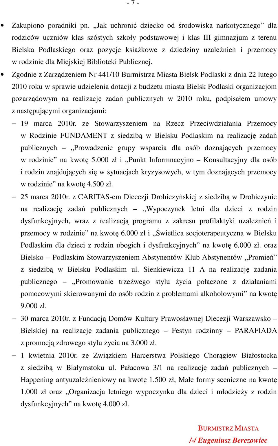 i przemocy w rodzinie dla Miejskiej Biblioteki Publicznej.