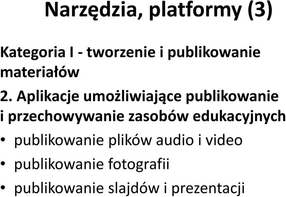 Aplikacje umożliwiające publikowanie i przechowywanie zasobów