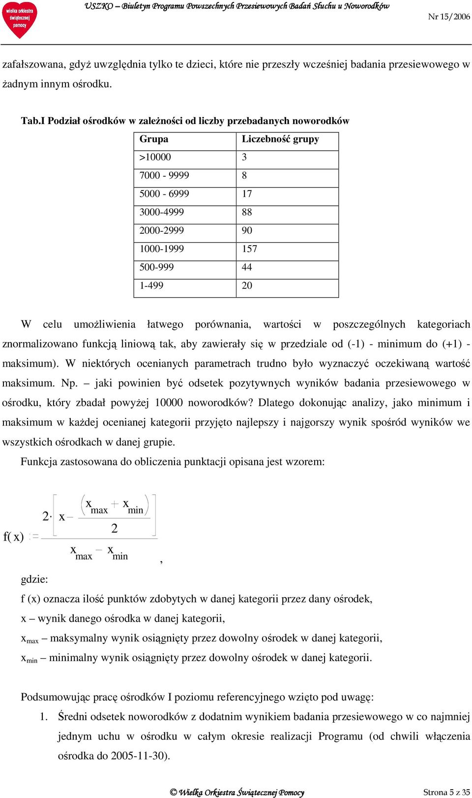 umoŝliwienia łatwego porównania, wartości w poszczególnych kategoriach znormalizowano funkcją liniową tak, aby zawierały się w przedziale od (-1) - minimum do (+1) - maksimum).