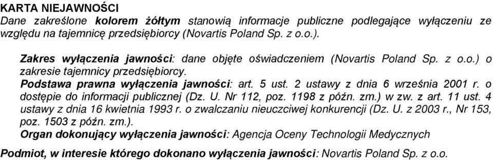 2 ustawy z dnia 6 września 2001 r. o dostępie do informacji publicznej (Dz. U. Nr 112, poz. 1198 z późn. zm.) w zw. z art. 11 ust. 4 ustawy z dnia 16 kwietnia 1993 r.