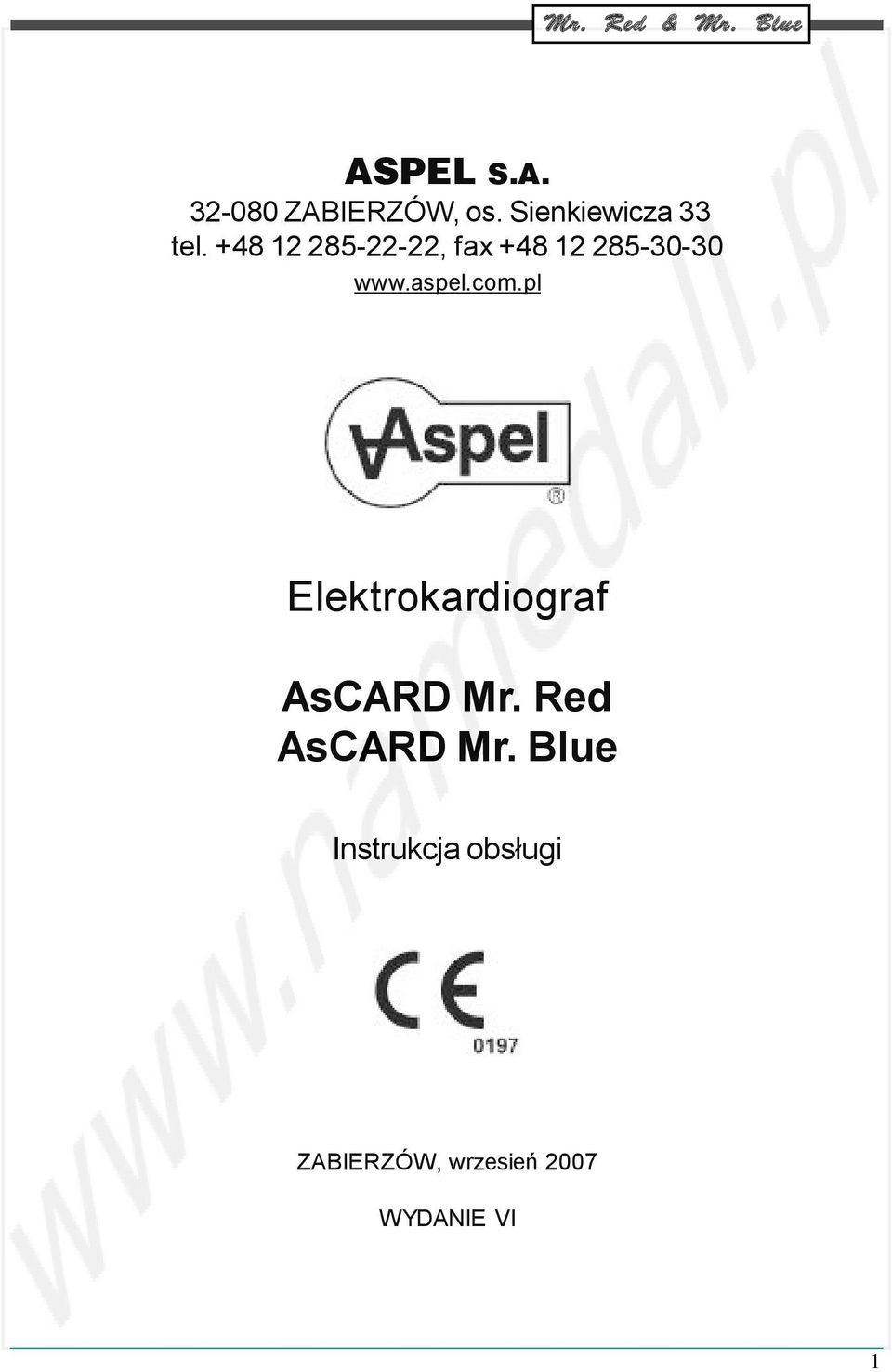 pl Elektrokardiograf AsCARD Mr. Red AsCARD Mr.