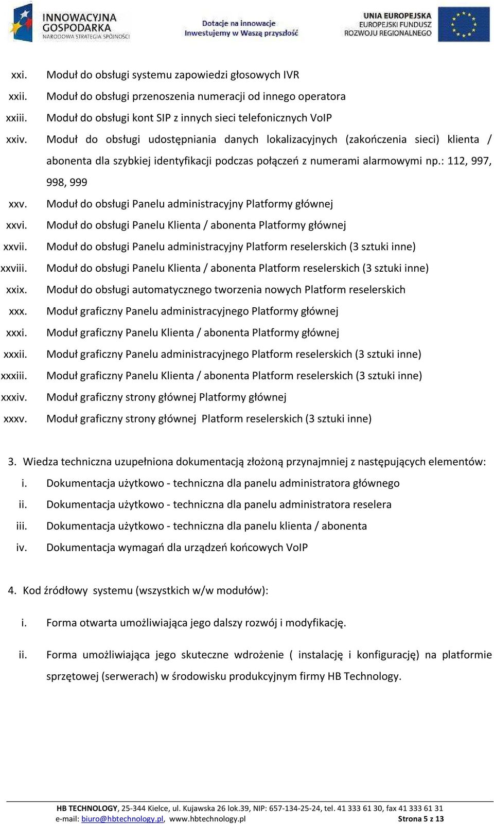 Moduł do obsługi Panelu administracyjny Platformy głównej xxvi.