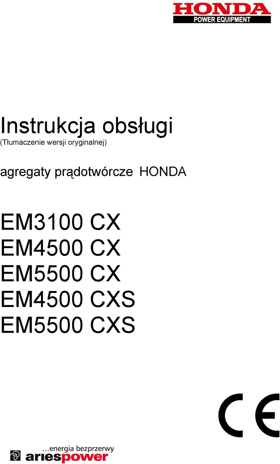 prądotwórcze HONDA EM3100 CX