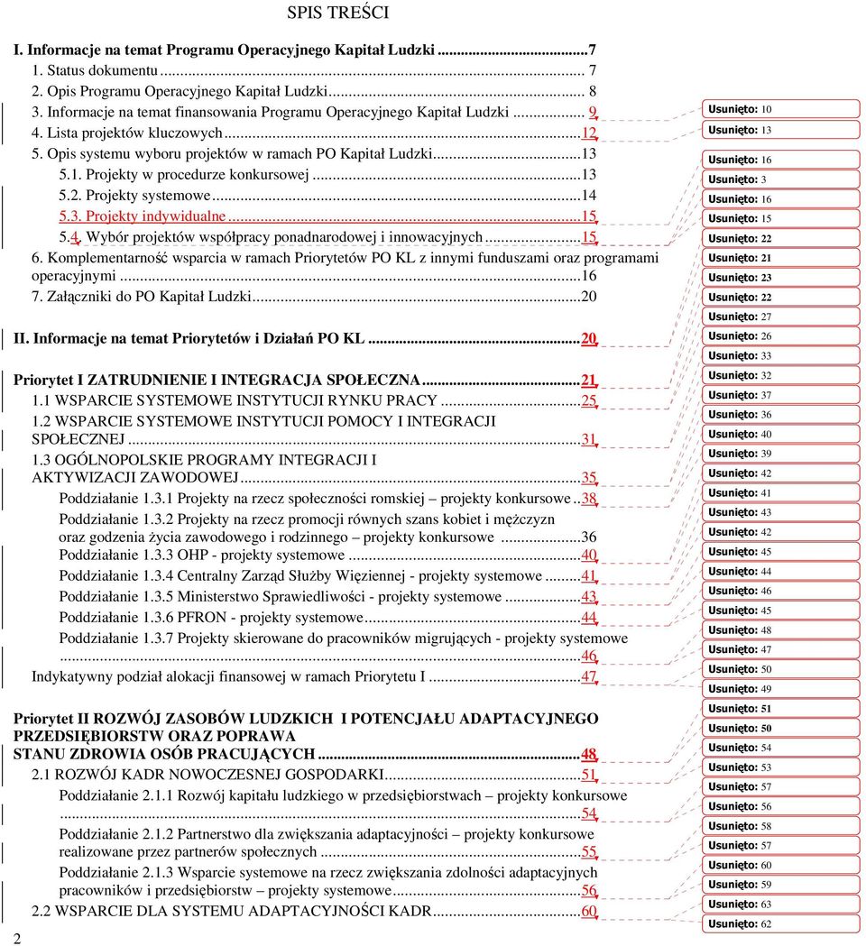 ..13 5.2. Projekty systemowe...14 5.3. Projekty indywidualne...15 5.4. Wybór projektów współpracy ponadnarodowej i innowacyjnych...15 6.