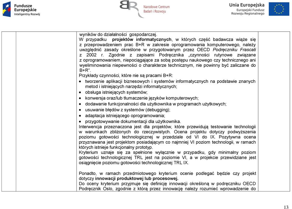 OECD Podręczniku Frascati z 2002 r.