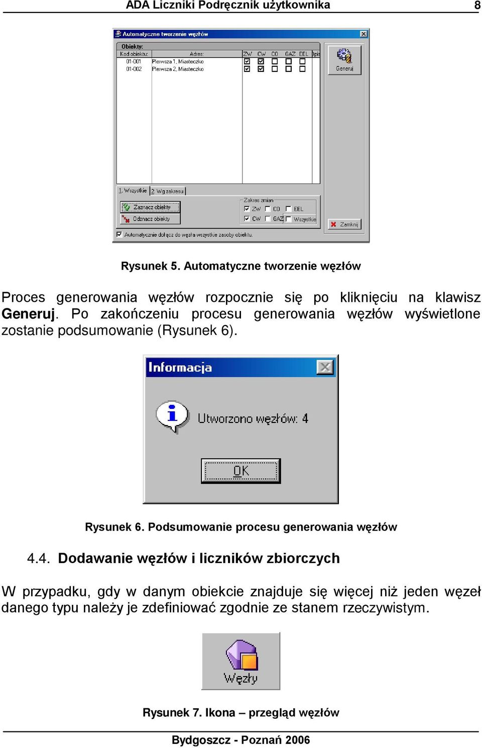 Podsumowanie procesu generowania węzłów 4.