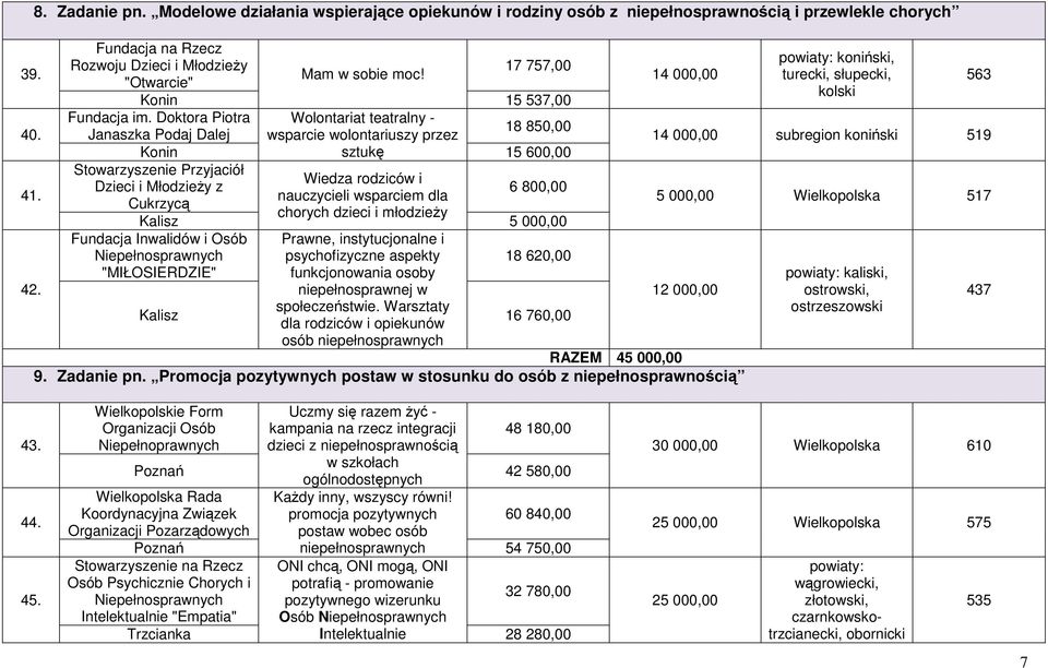 "Otwarcie" Konin 15 537,00 Fundacja im.