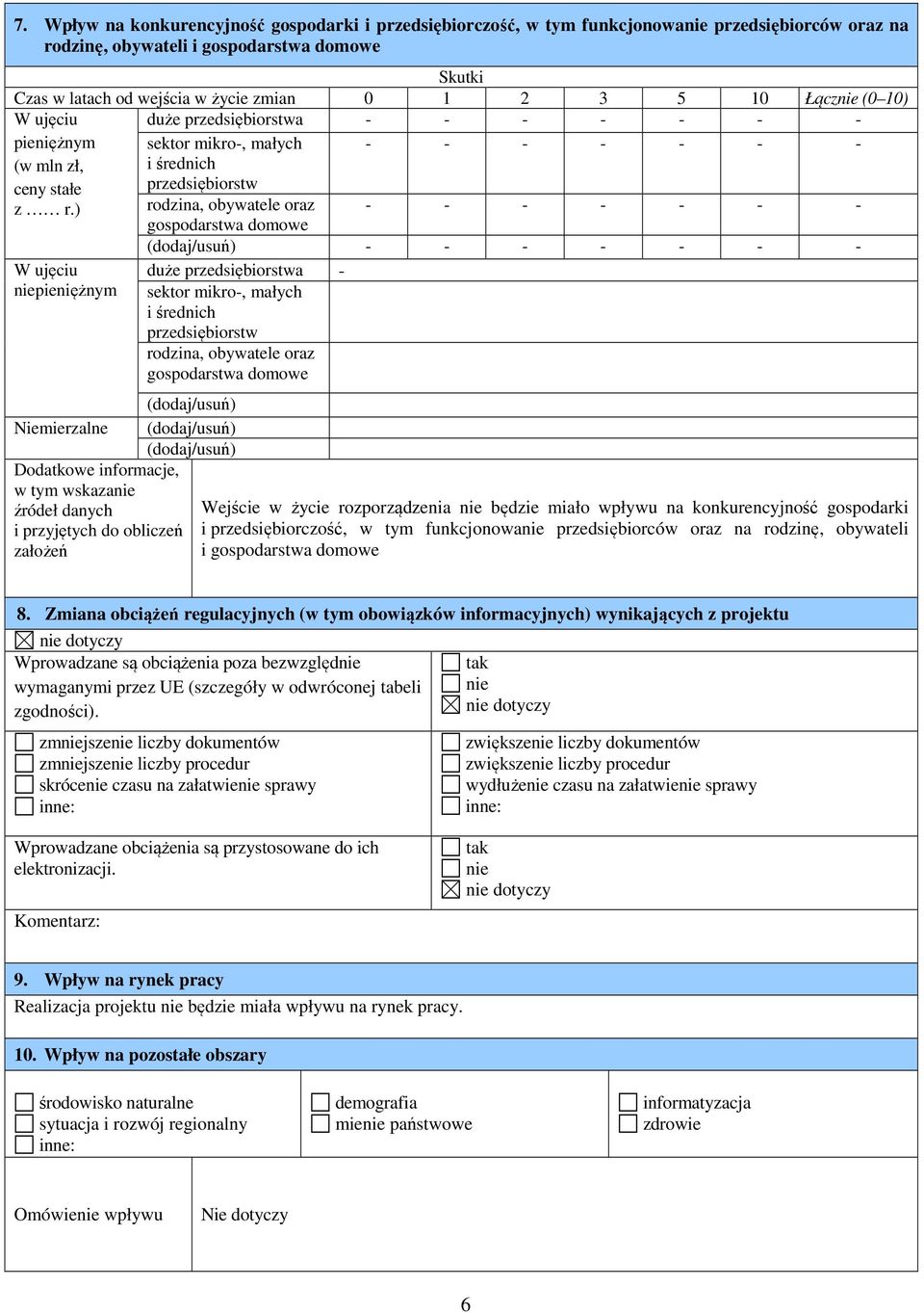 ) rodzina, obywatele oraz gospodarstwa domowe - - - - - - - (dodaj/usuń) - - - - - - - W ujęciu niepieniężnym Niemierzalne Dodatkowe informacje, w tym wskazanie źródeł danych i przyjętych do obliczeń