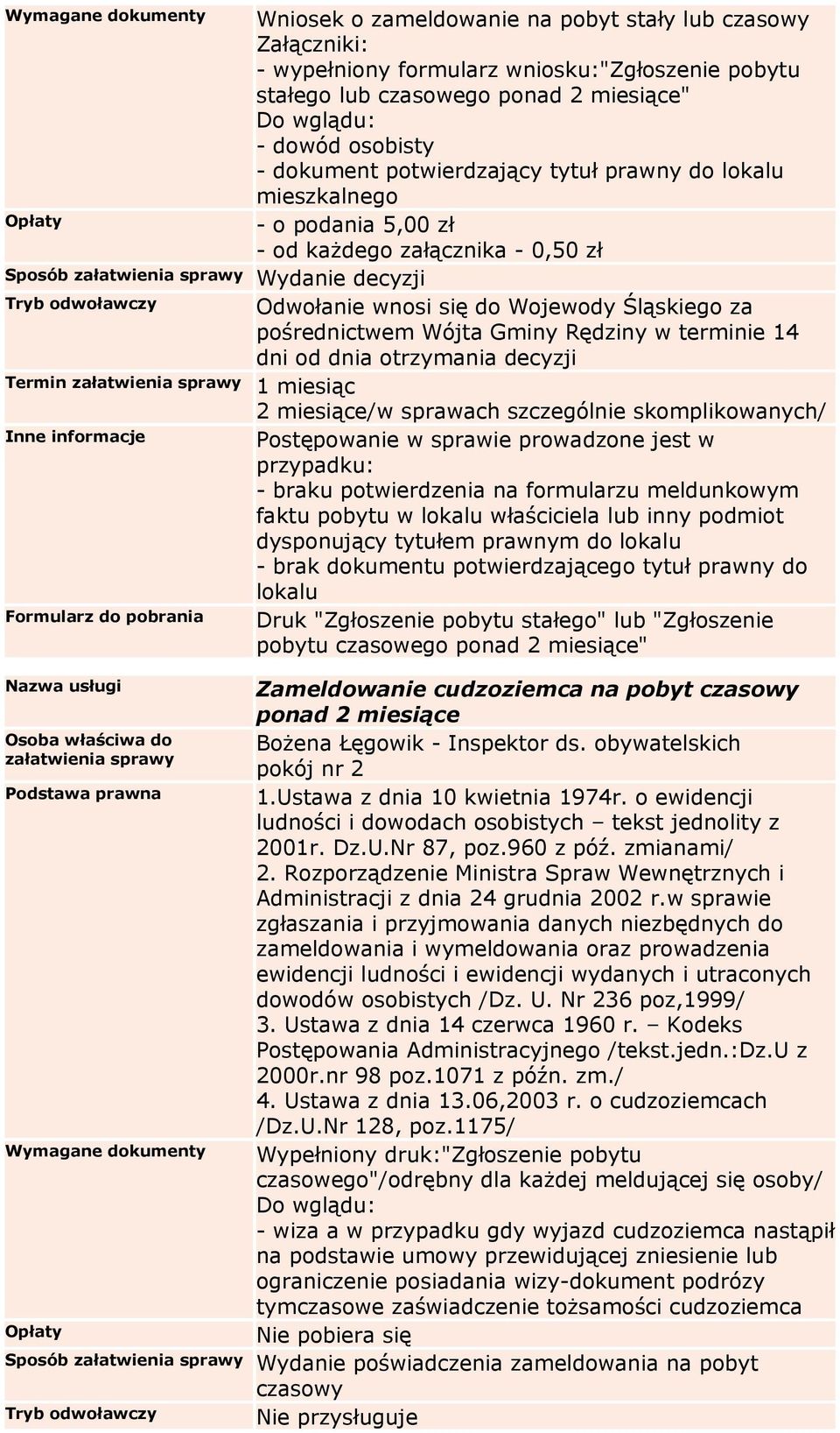 terminie 14 dni od dnia otrzymania decyzji Termin 1 miesiąc 2 miesiące/w sprawach szczególnie skomplikowanych/ Postępowanie w sprawie prowadzone jest w przypadku: - braku potwierdzenia na formularzu