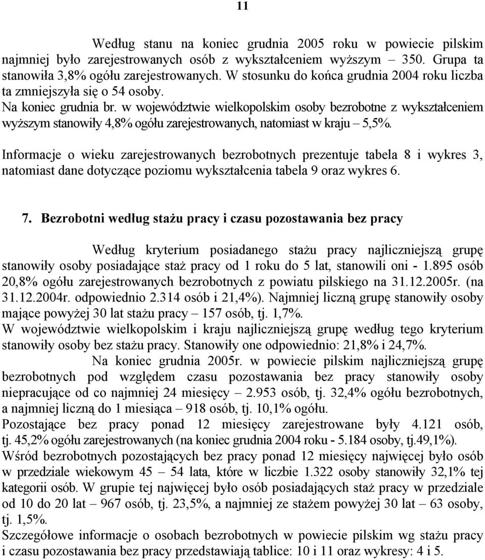 w województwie wielkopolskim osoby bezrobotne z wykształceniem wyższym stanowiły 4,8% ogółu zarejestrowanych, natomiast w kraju 5,5%.