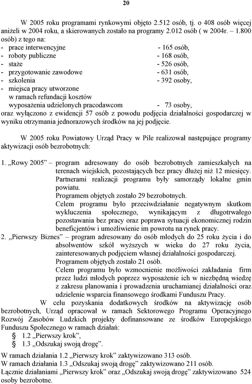 ramach refundacji kosztów wyposażenia udzielonych pracodawcom - 73 osoby, oraz wyłączono z ewidencji 57 osób z powodu podjęcia działalności gospodarczej w wyniku otrzymania jednorazowych środków na