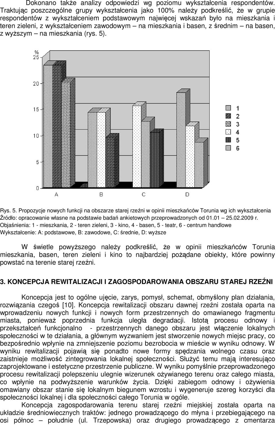 zawodowym na mieszkania i basen, z średnim na basen, z wyższym na mieszkania (rys. 5)