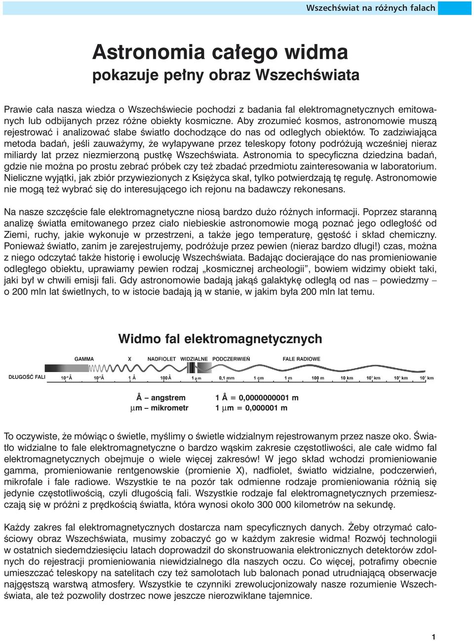 To zadziwiajàca metoda badaƒ, jeêli zauwa ymy, e wy apywane przez teleskopy fotony podró ujà wczeêniej nieraz miliardy lat przez niezmierzonà pustk WszechÊwiata.