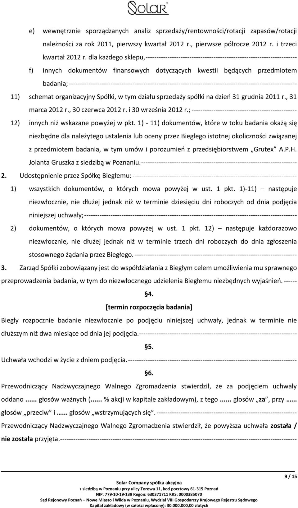 -------------------------------------------------------------------------------------------------------- 11) schemat organizacyjny Spółki, w tym działu sprzedaży spółki na dzień 31 grudnia 2011 r.