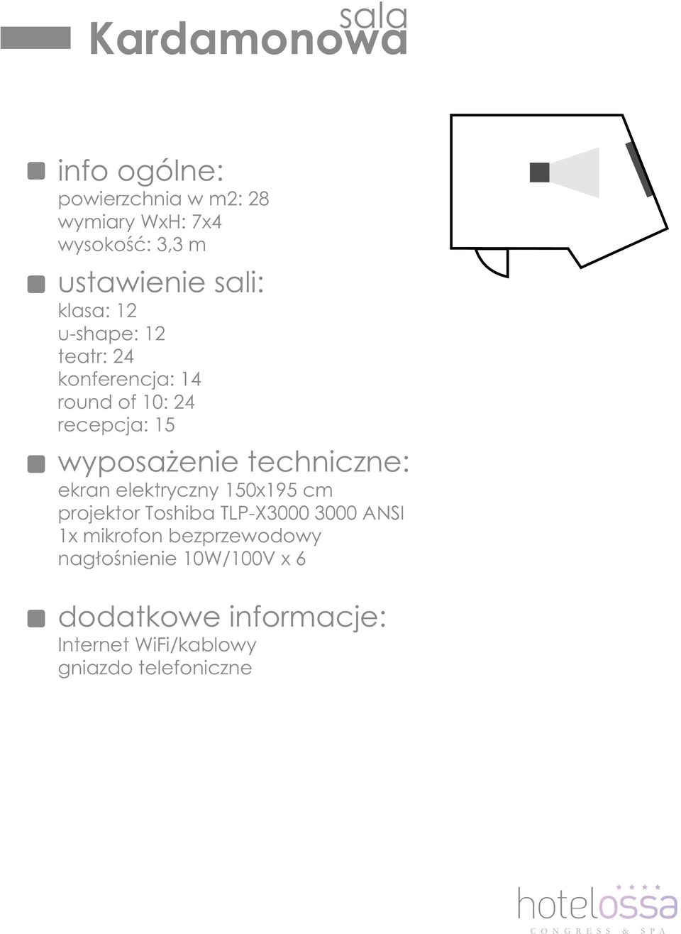 elektryczny 150x195 cm projektor Toshiba TLP-X3000 3000 ANSI 1x mikrofon