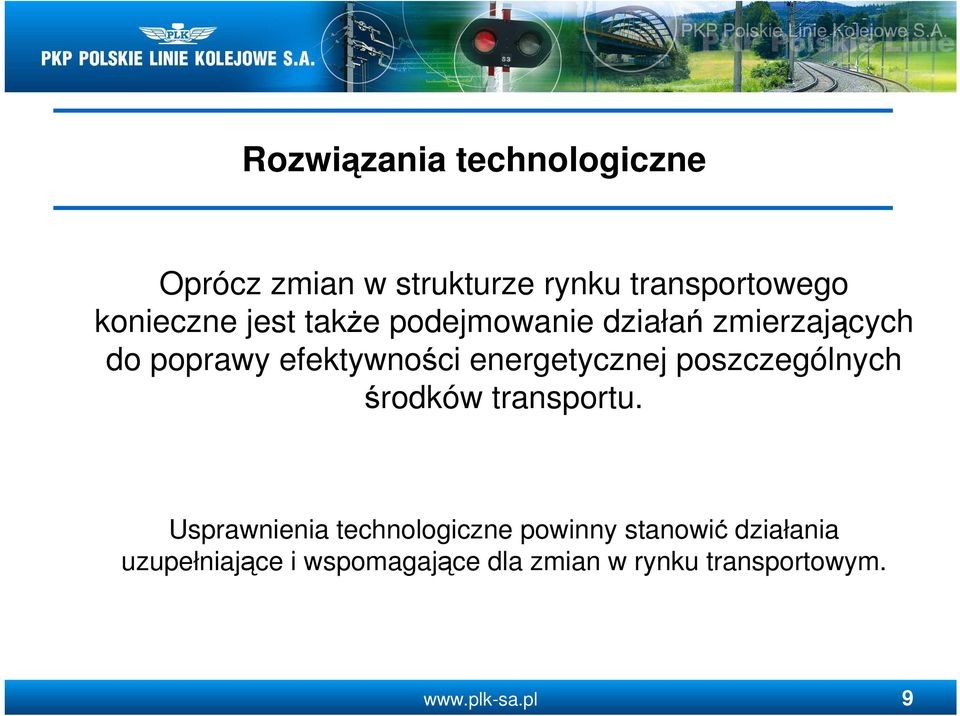 energetycznej poszczególnych środków transportu.
