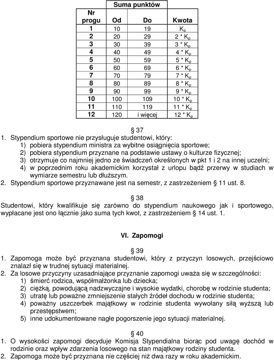 Stypendium sportowe nie przysługuje studentowi, który: 1) pobiera stypendium ministra za wybitne osiągnięcia sportowe; 2) pobiera stypendium przyznane na podstawie ustawy o kulturze fizycznej; 3)