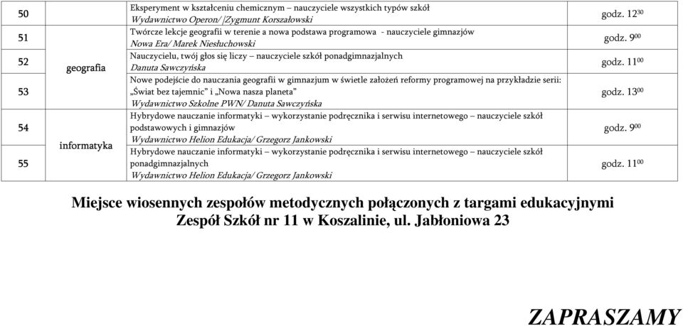 w gimnazjum w świetle założeń reformy programowej na przykładzie serii: Świat bez tajemnic i Nowa nasza planeta Wydawnictwo Szkolne PWN/ Danuta Sawczyńska Hybrydowe nauczanie informatyki