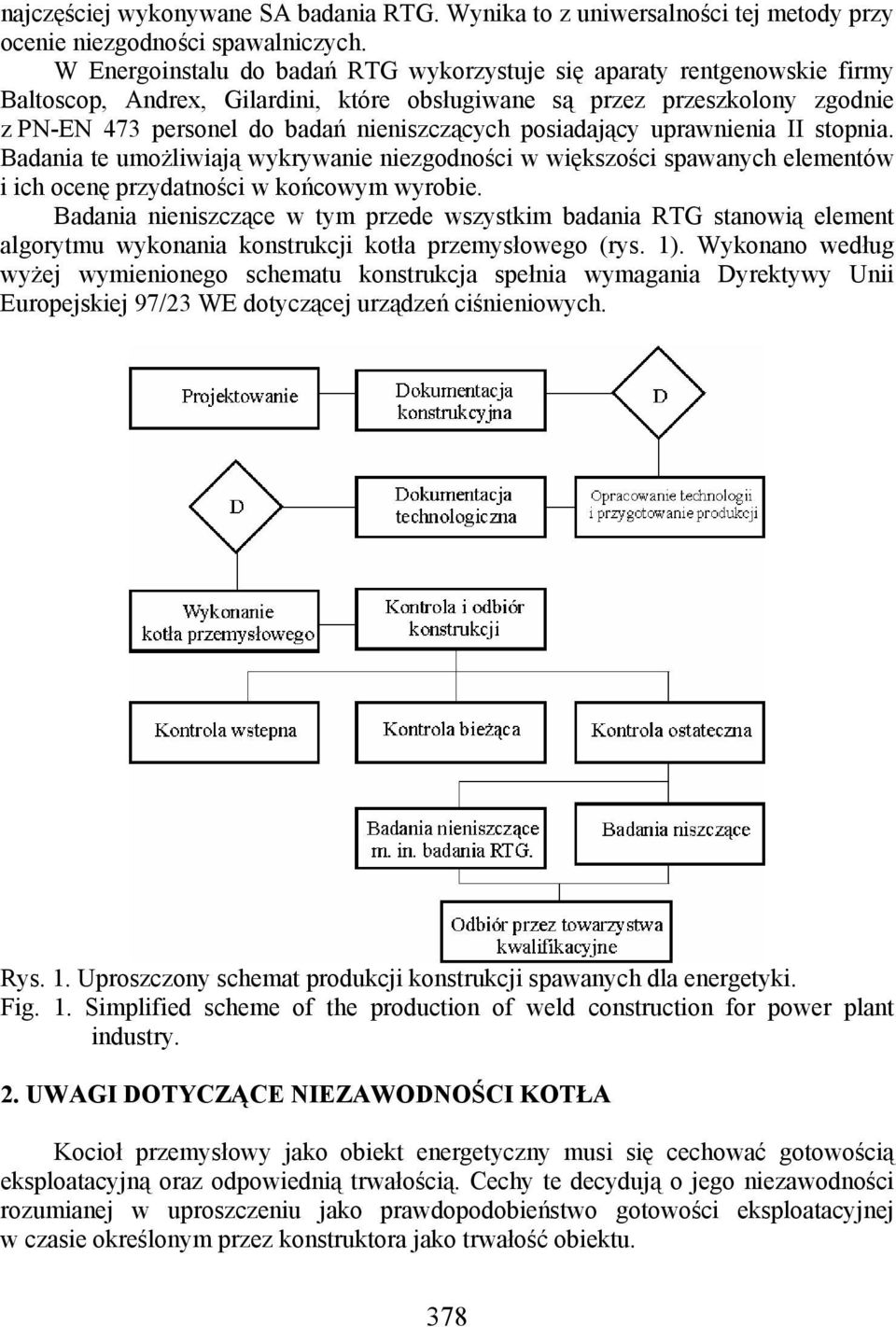 posiadający uprawnienia II stopnia. Badania te umożliwiają wykrywanie niezgodności w większości spawanych elementów i ich ocenę przydatności w końcowym wyrobie.