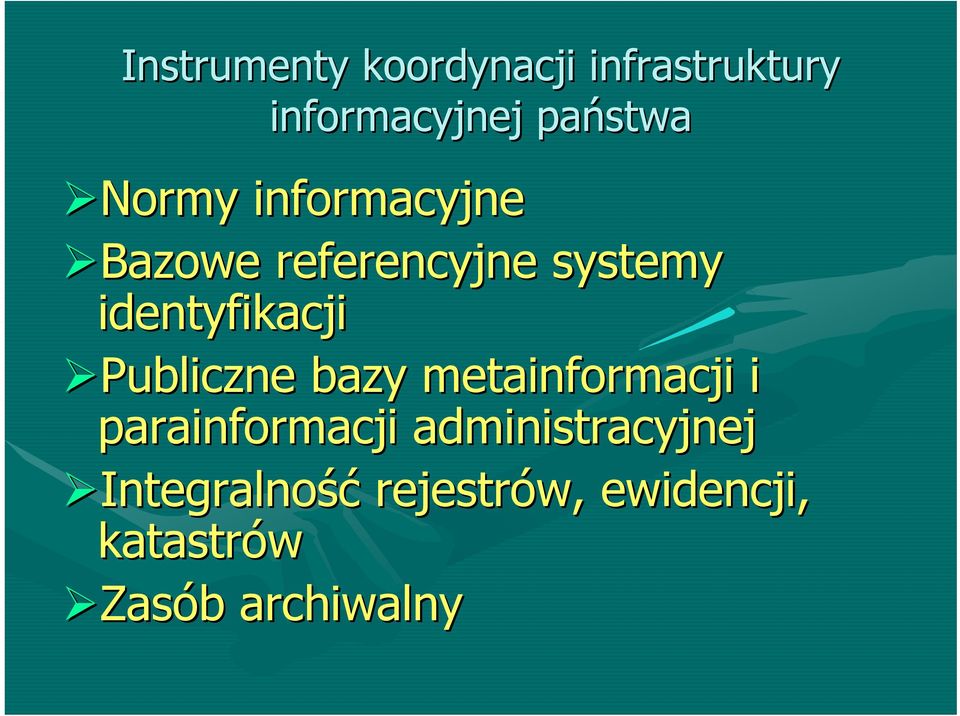 Publiczne bazy metainformacji i parainformacji