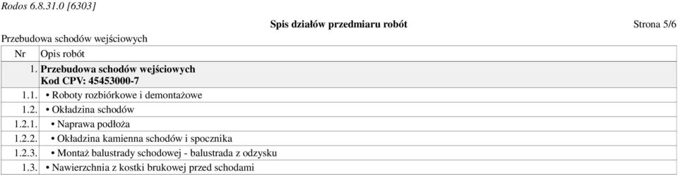 2.3. Montaż balustrady schodowej - balustrada z odzysku 1.3. Nawierzchnia z